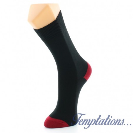 Chaussettes Noir Rouge Berthe Aux Grands Pieds