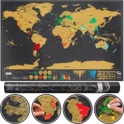 Carte du monde à gratter GM– Luckies of London