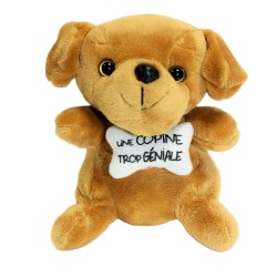 Peluche chien « Une copine trop géniale »