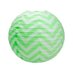 Lanterne Boule papier décor Chevron