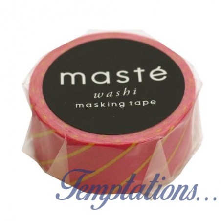 Masking Tape Masté Rose rayé jaune -Mark’s Europe