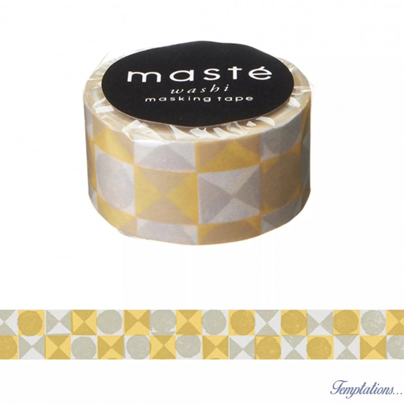 Masking Tape Masté Multi Carreaux Jaune Marks Europe