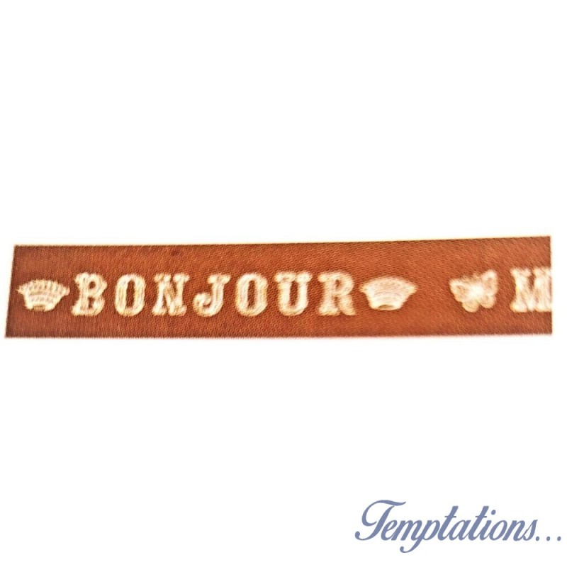 Masking Tape Masté Bonjour Merci- marron-Mark’s Europe