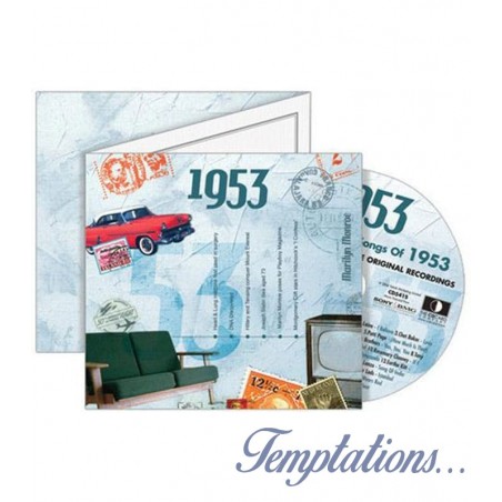 Carte CD Anniversaire année 1953