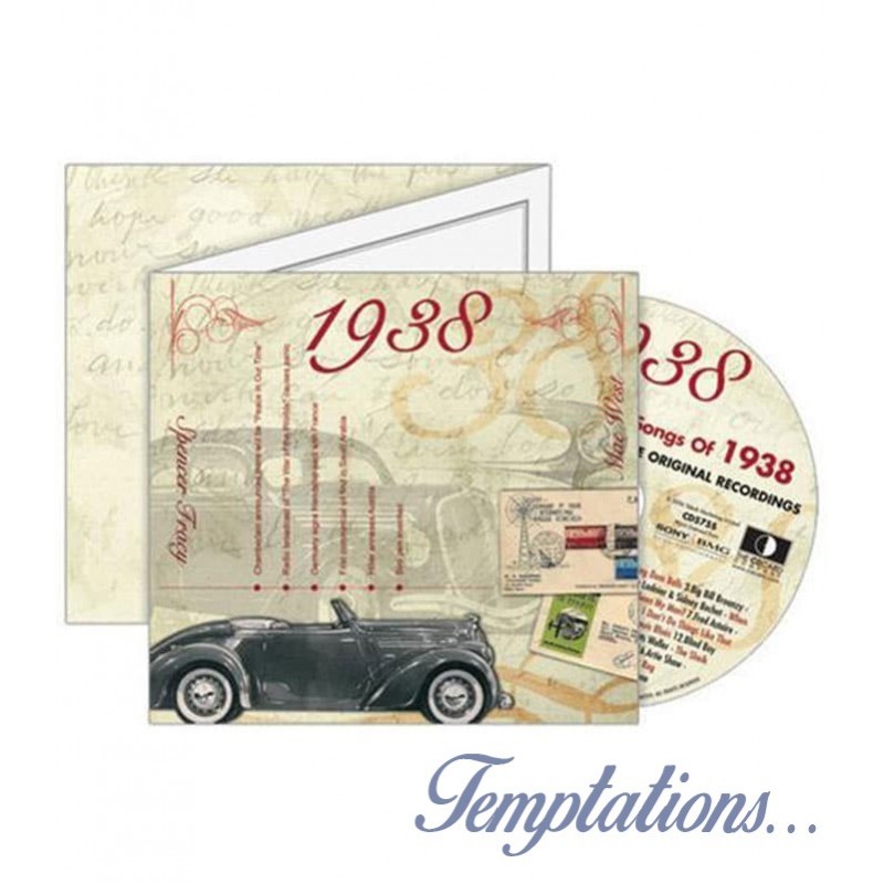 Carte CD Anniversaire année 1938