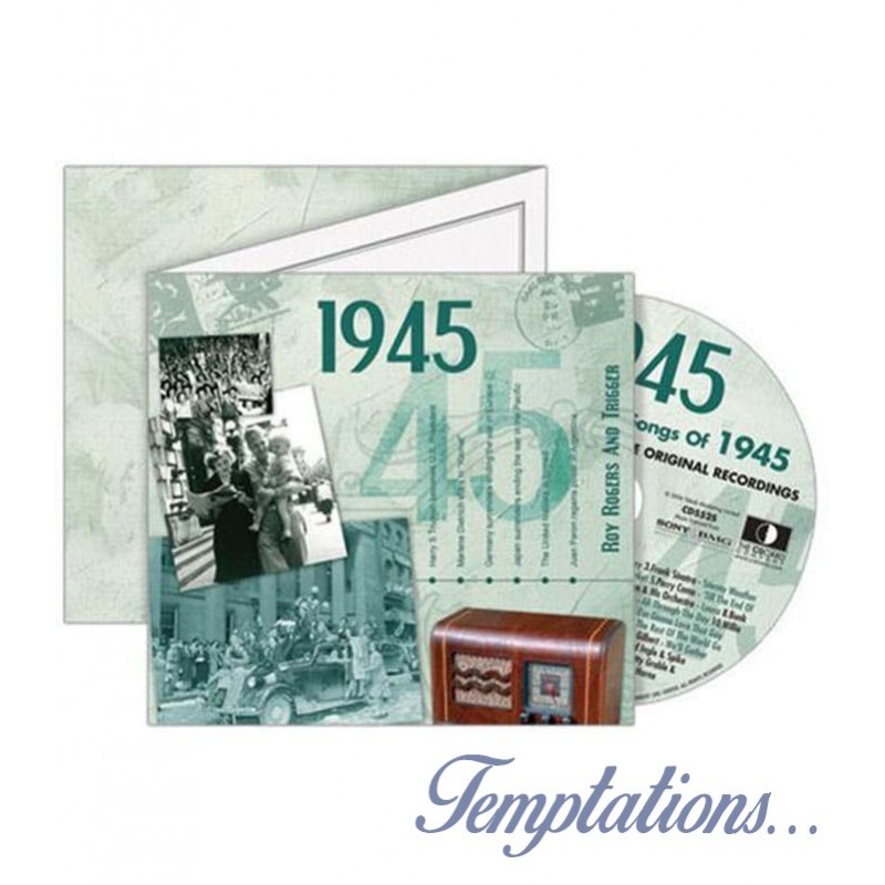 Carte CD Anniversaire année 1945