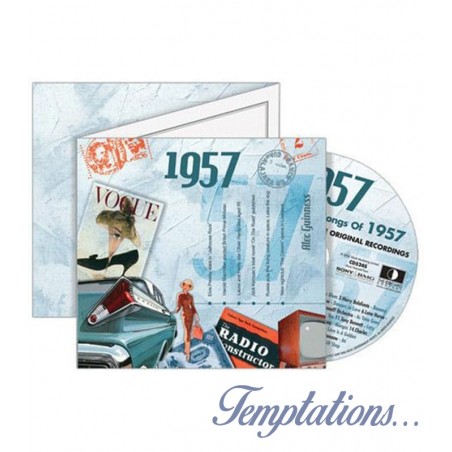 Carte CD Anniversaire année 1957