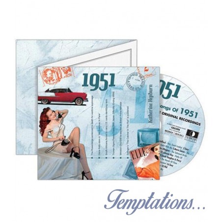 Carte CD Anniversaire année 1951