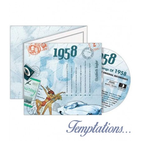 Carte CD Anniversaire année 1958