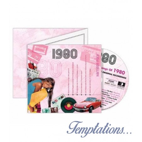 Carte CD Anniversaire année 1980