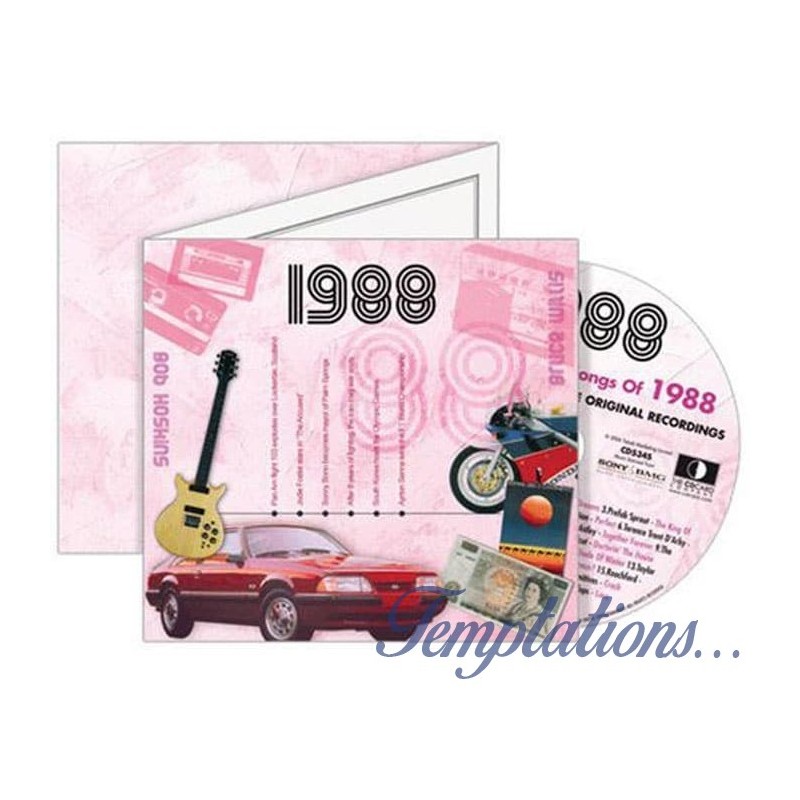 Carte CD Anniversaire année 1988