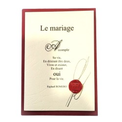 Carte postale poème "Le mariage" de Raphaël Romero