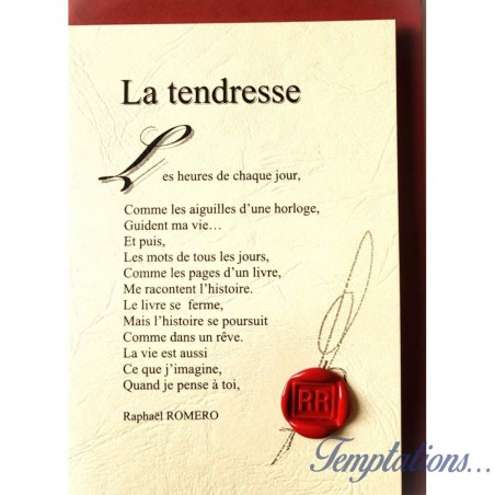 Carte postale poème "La Tendresse" de Raphaël Romero