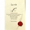 Carte postale poème "La vie" de Raphaël Romero