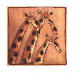 Carte simple - "Trois girafes" Hervé Maury