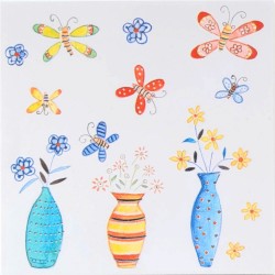 Carte double "vases et papillons" Clare Maddicott