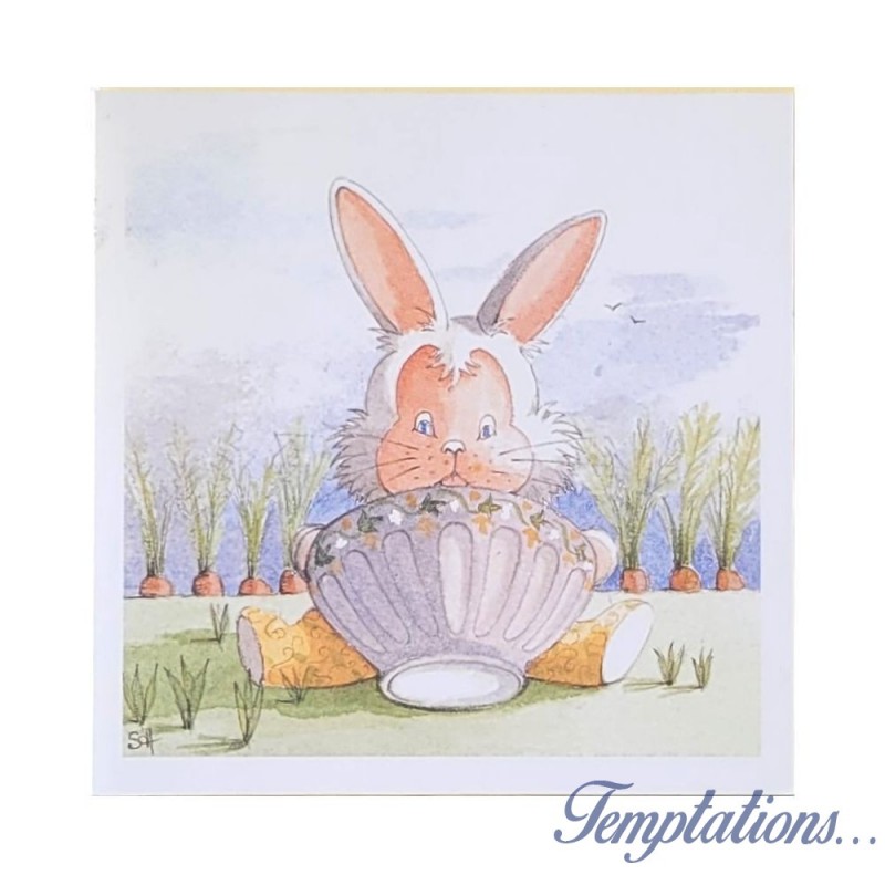 Carte double "Bébé lapin et la souris" Artquadra Editions