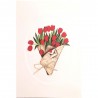 Carte Rossi "Bouquet de tulipes rouges 1"