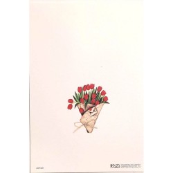 Carte Rossi "Bouquet de tulipes rouges 1"