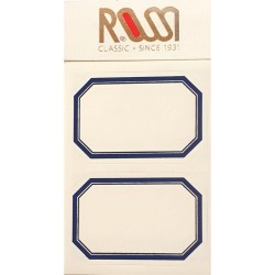 Étiquettes autoadhésives ROSSI Octogonales liseré bleu