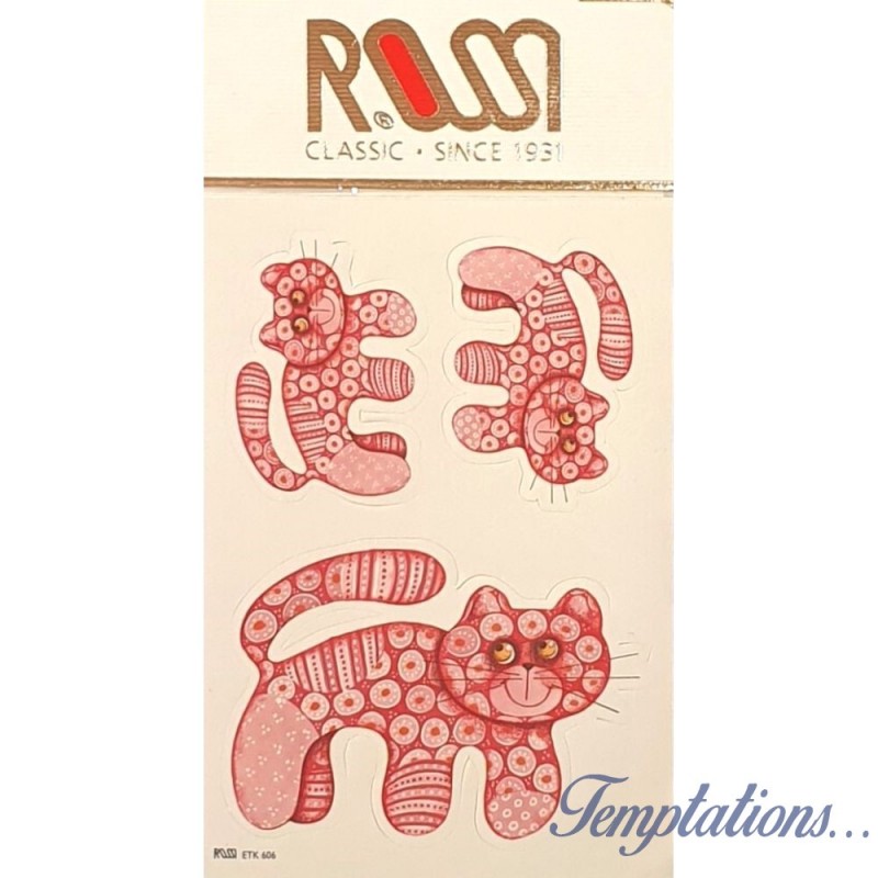 Stickers Rossi Classic “Chats roses"