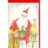 Carte de noël "Santa Claus et les anges "Carola Pabts