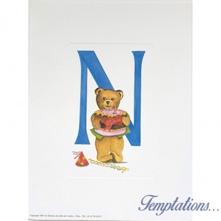 Image Lettre "N" avec ourson