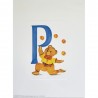 Image Lettre "P" avec ourson