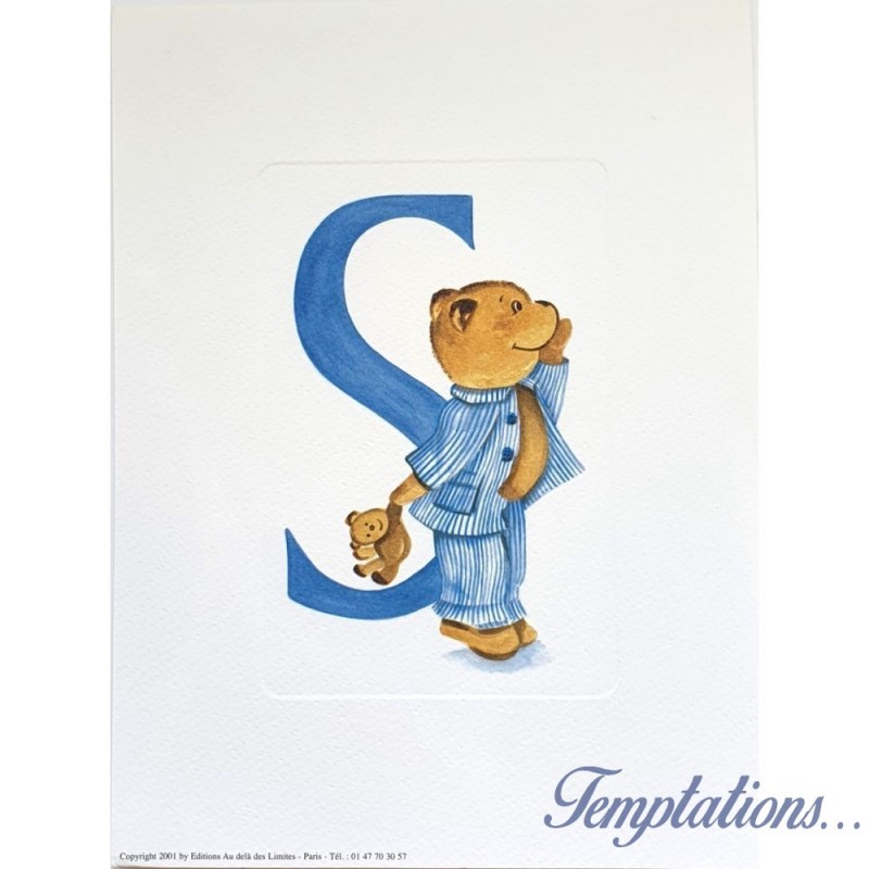 Image Lettre "S" avec ourson