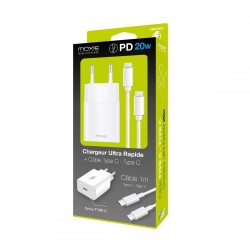 Pack chargeur pd20w type C - Moxie