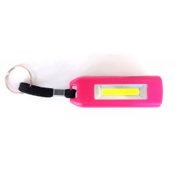 Porte-clés lampe de poche rose rechargeable USB - Catwalk