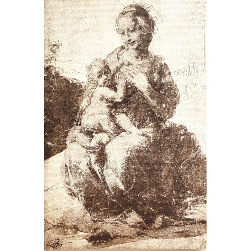 Carte double Rossi " La Vierge et l'enfant"  Raffaello Sanzio