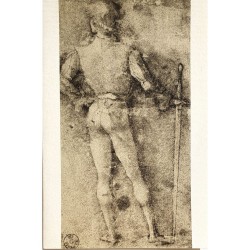 Carte double Rossi " Etude pour un soldat " du peintre Giorgio Barbarelli