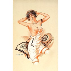 Carte postale Massart années folles "Femme en déshabillé "