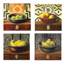 Lot 4 images de bols de fruits - Arnie Fisk