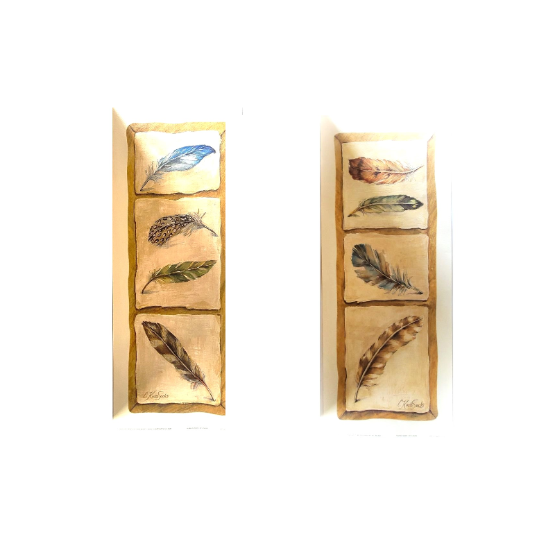 Lot de 2 Images “ Feather study I - Feather study II"- Cindy Kuris Sacks