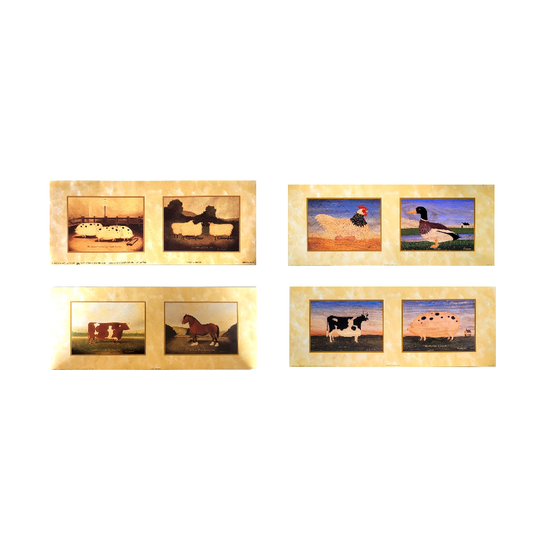 Lot de 4 images Animaux de la ferme - M.Wiscombe