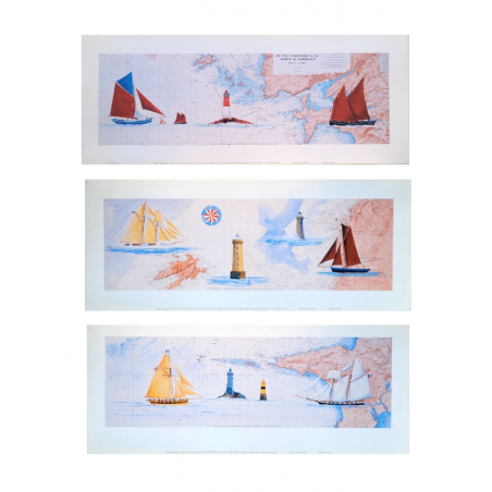 Lot de 3 images de Phares breton – Phillipe Bon