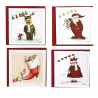 Lot de 4 mini-cartes de Noël – Coté bord’eau