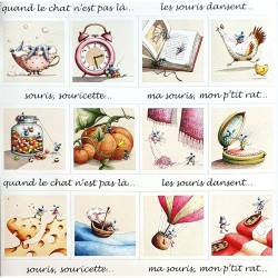 Cartes stickers " Souris...