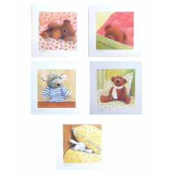 Lot de 5 cartes "PelucheS" - Babey Zographos