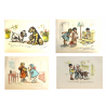 Lot de 4 images vintages Germaine Bouret