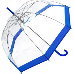 Parapluie cloche transparent bord coloré