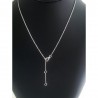 Collier argent pendentif rond KISS