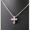 Collier argent avec pendentif croix - l'Officiel Roma