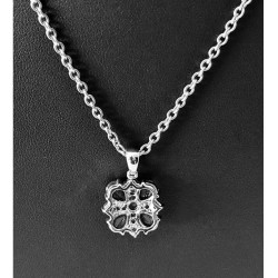 Collier argent 925 pendentif fleur