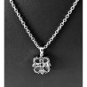 Collier argent 925 pendentif fleur