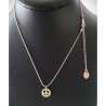 Collier avec pendentif argenté Peace and Love Bijoux fantaisie H. DUBIN