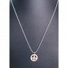 Collier avec pendentif argenté Peace and Love Bijoux fantaisie H. DUBIN