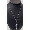 Collier Tac Tac avec perles en céramique turquoises